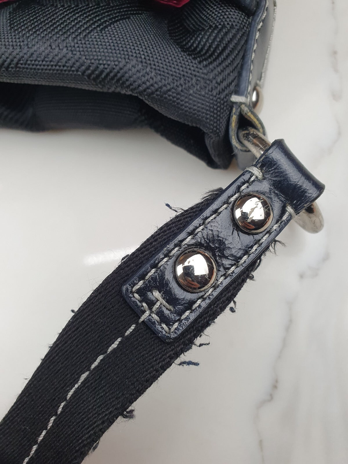 Coach Vintage Black Signature Nylon Shoulder Bag