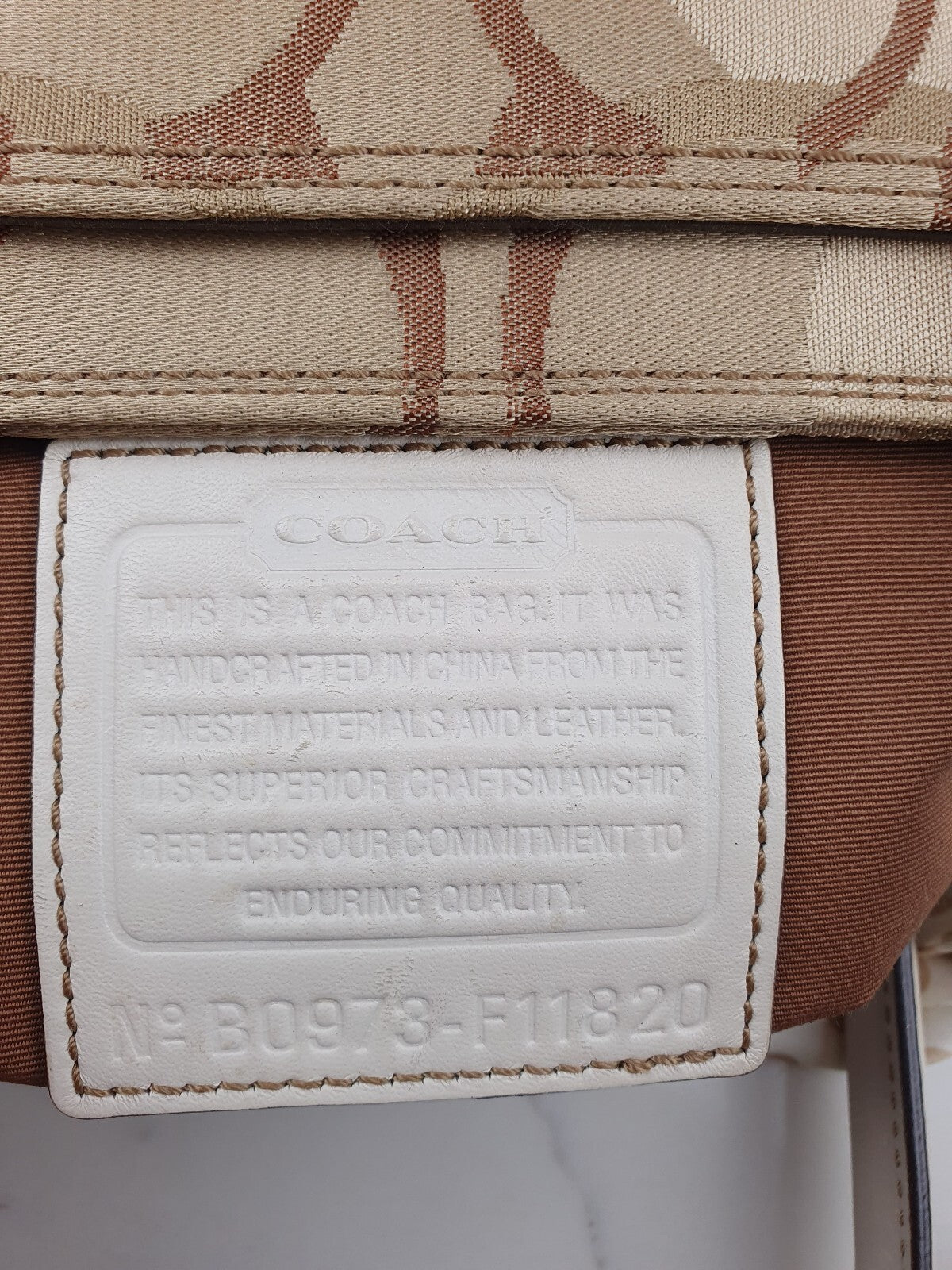 Coach Signature Canvas and Leather Satchel Handbag