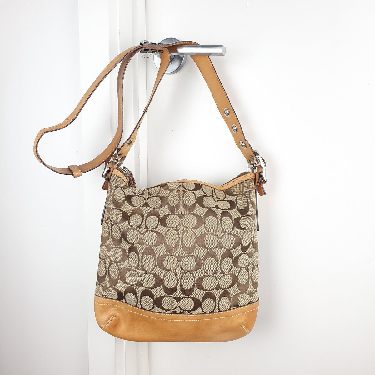 Coach Signature Canvas and Leather Crossbody Bag