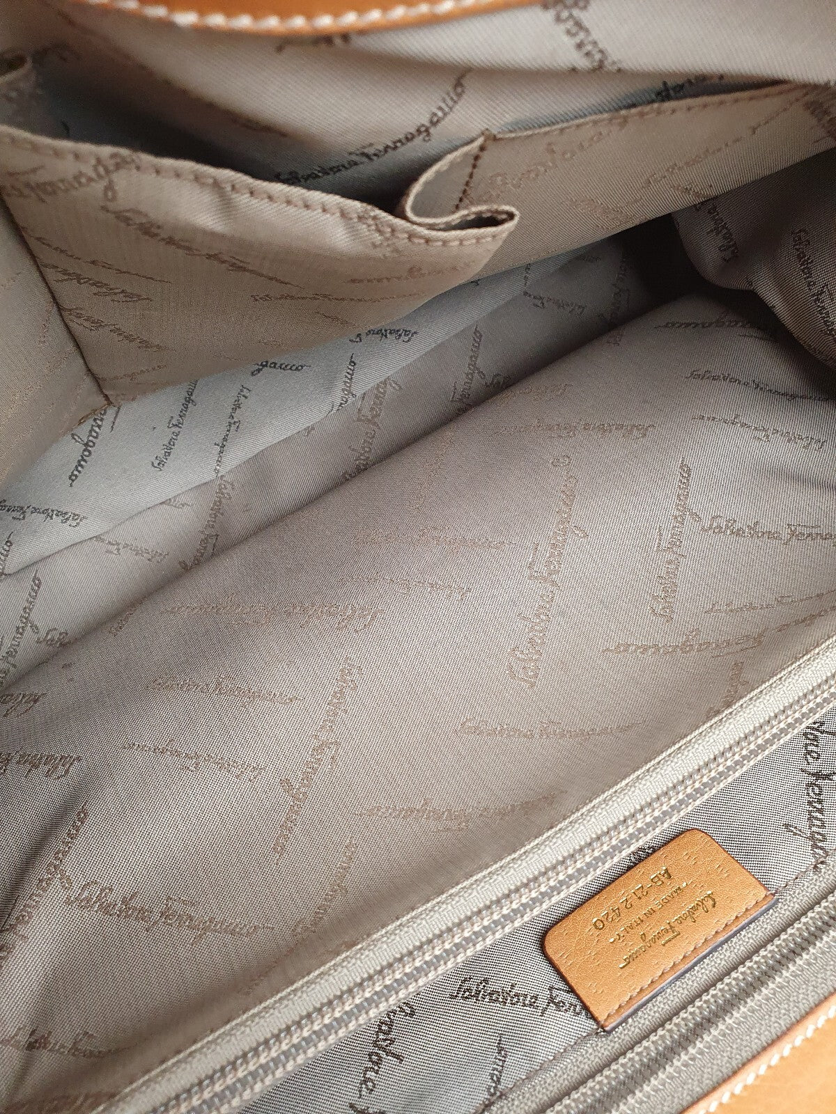 Salvatore Ferragamo Gancini Genuine Leather Handbag