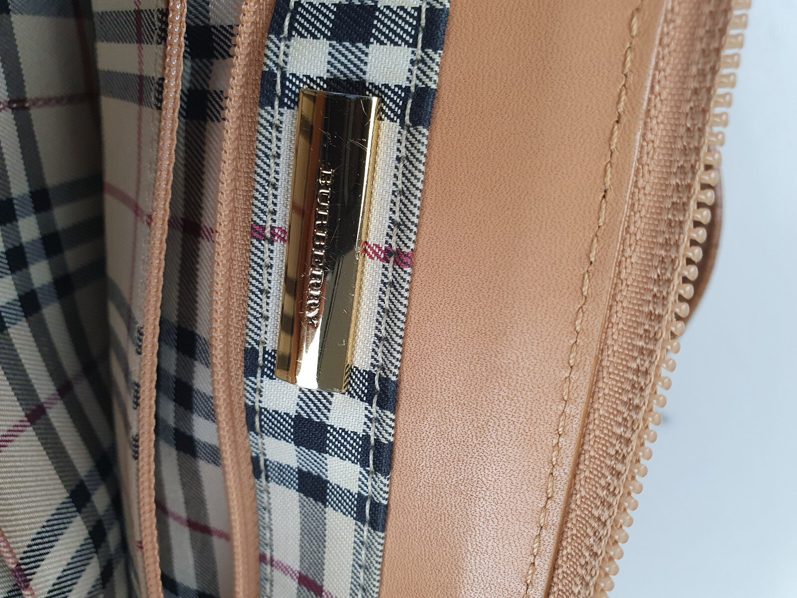 Burberry Brown Genuine Leather Handbag
