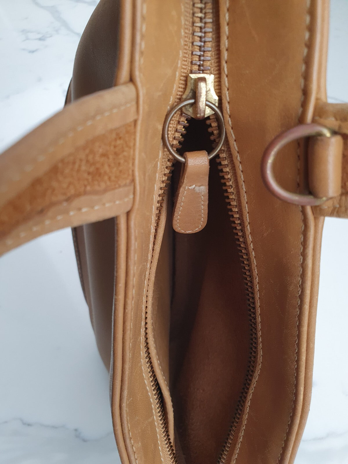 Vintage Coach Tan Leather Small Handbag 9301 made in USA