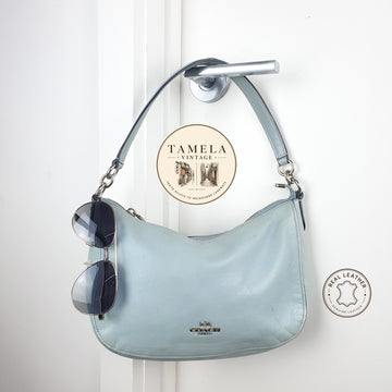 Coach Light Blue Leather Shoulder Bag