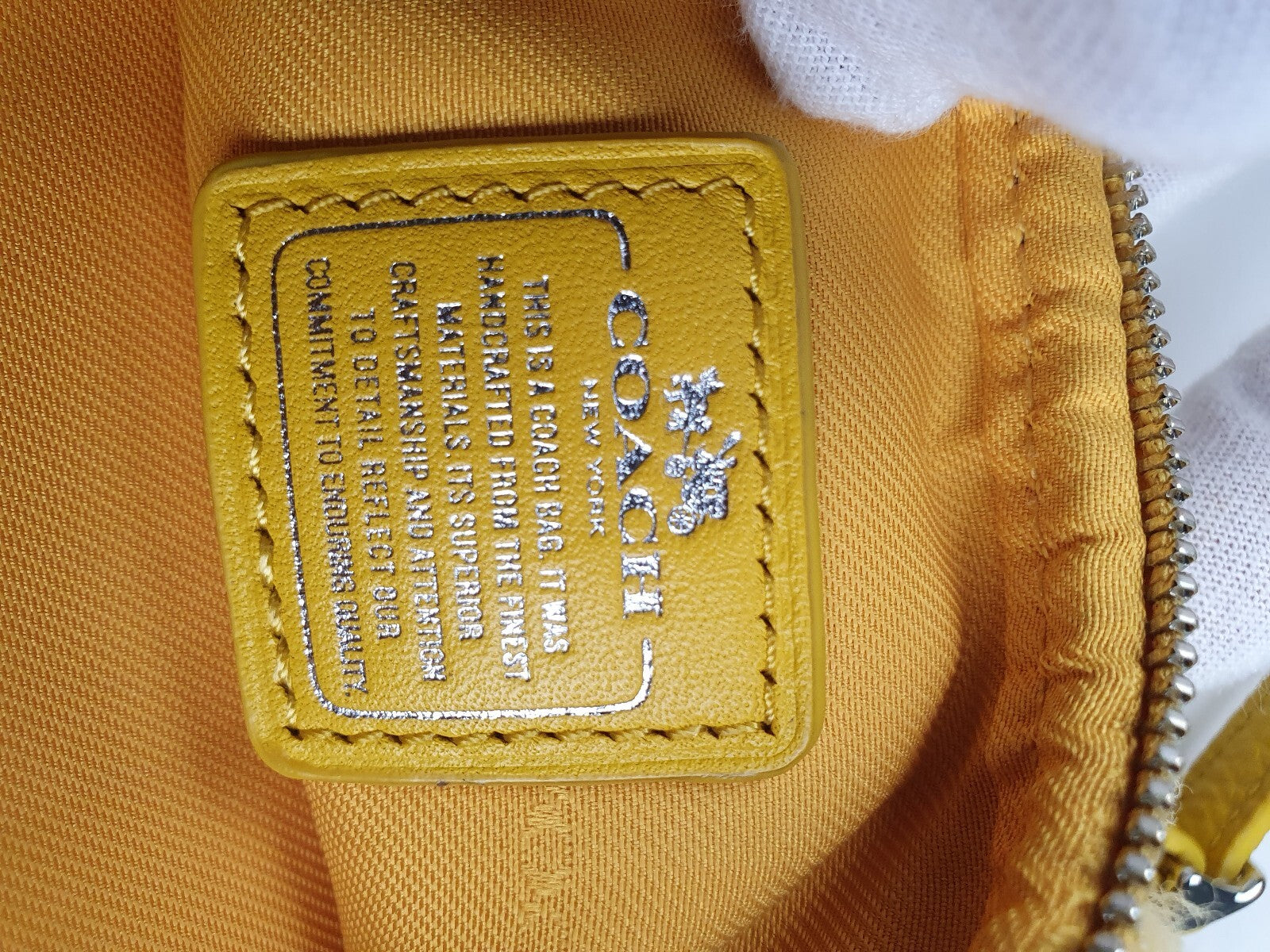 Very Rare Coach Yellow Shearling and Leather Crossbody Bag