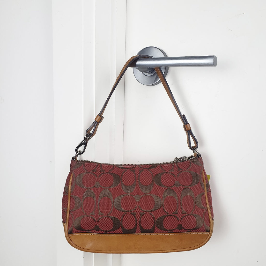 Authentic  COACH Y2K Demi Shoulder Bag Tan