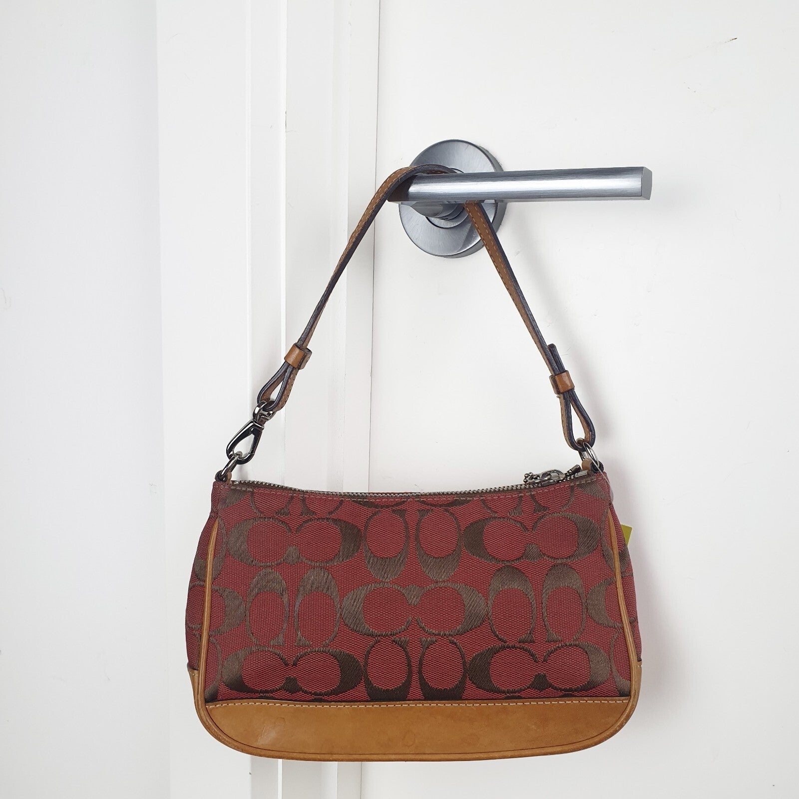 Authentic  COACH Y2K Demi Shoulder Bag Tan