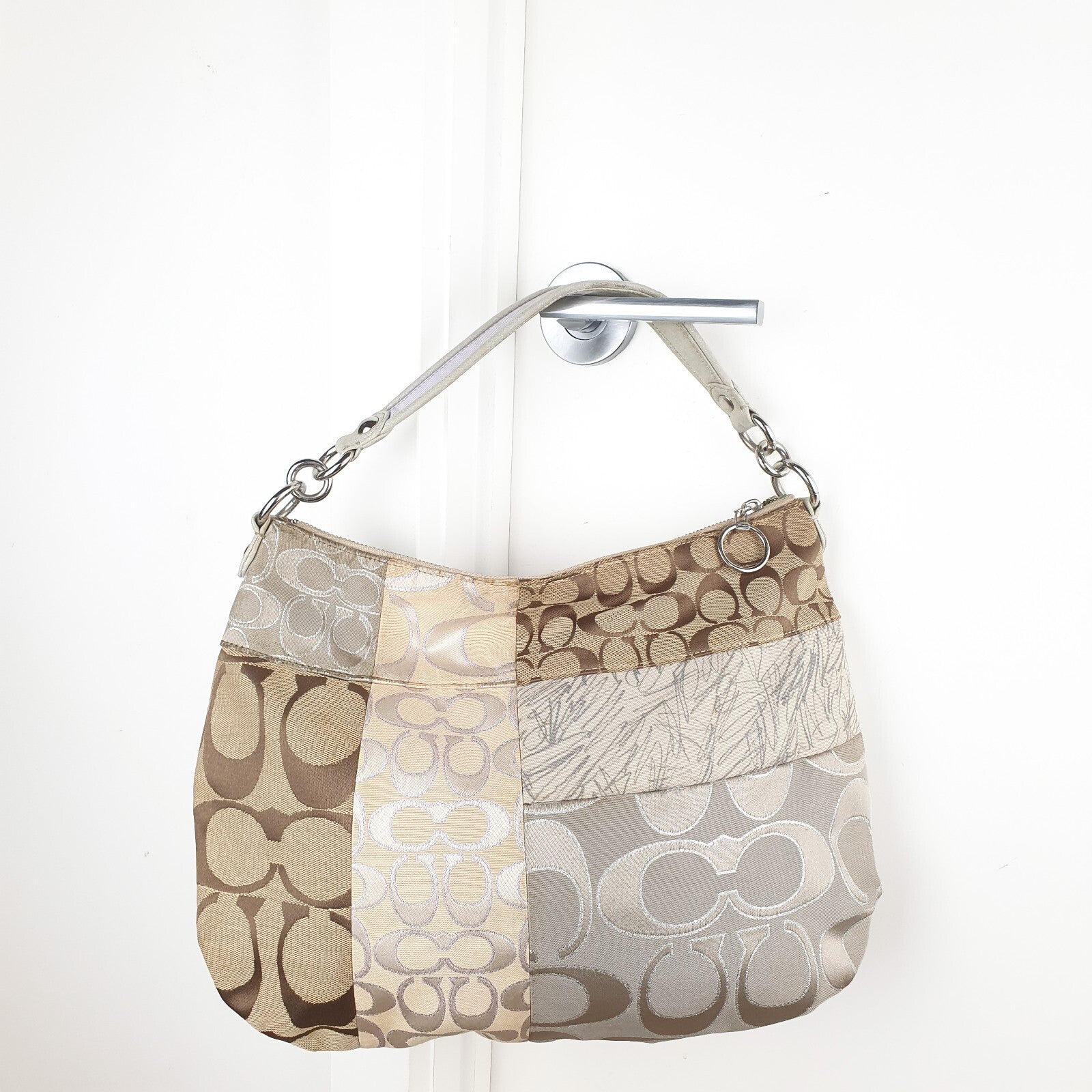 Coach Poppy Patchwork Shoulder Bag with Sequins