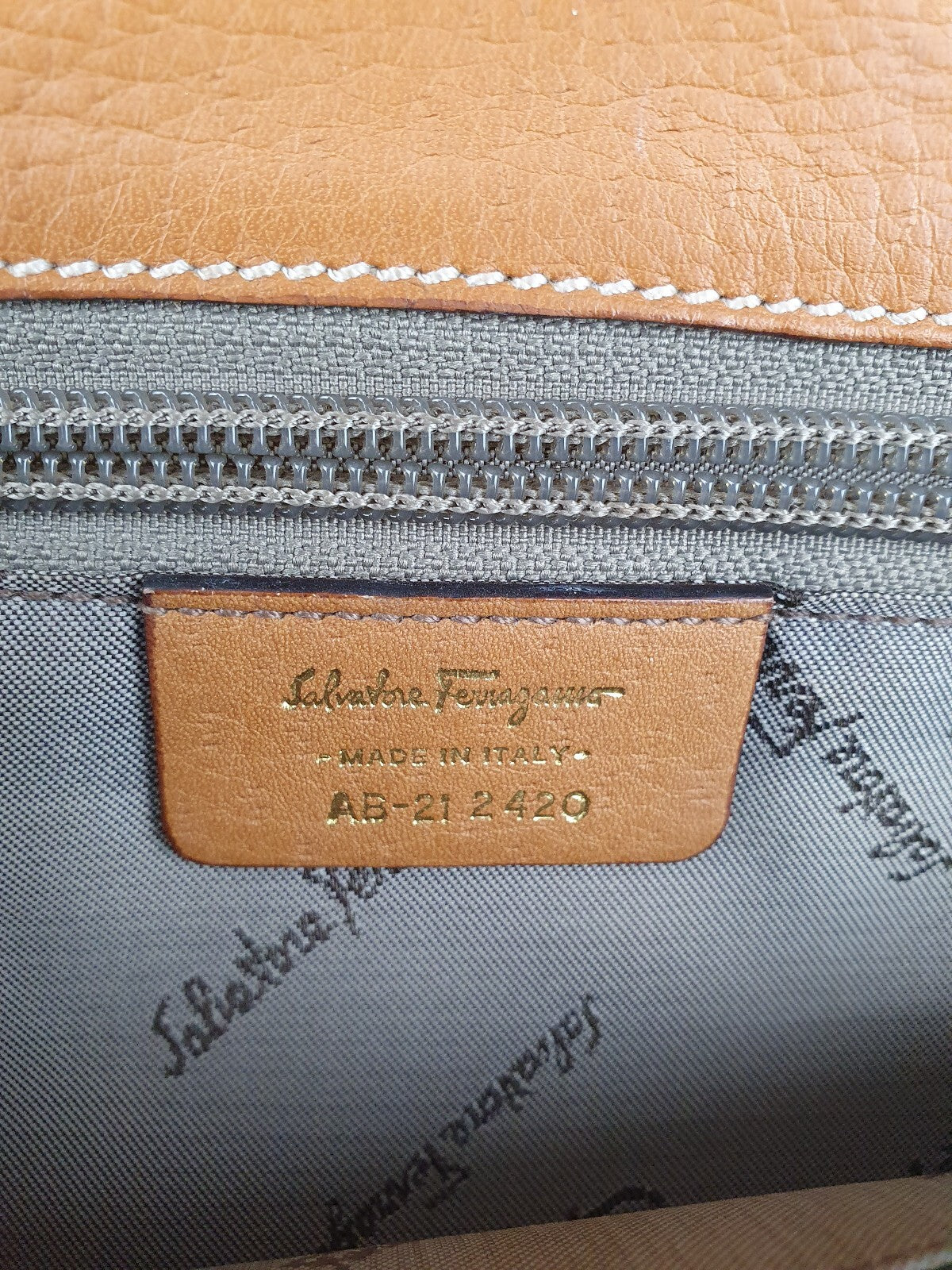 Salvatore Ferragamo Gancini Genuine Leather Handbag