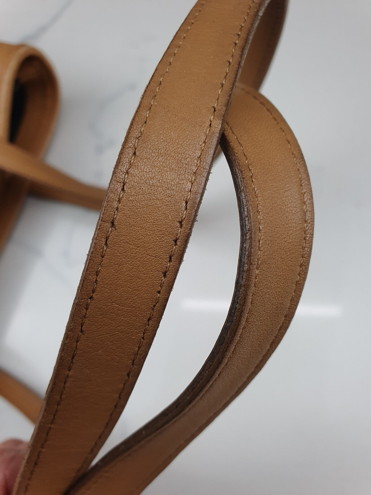 Coach Tan Leather Tote Bag with Shoulder Straps