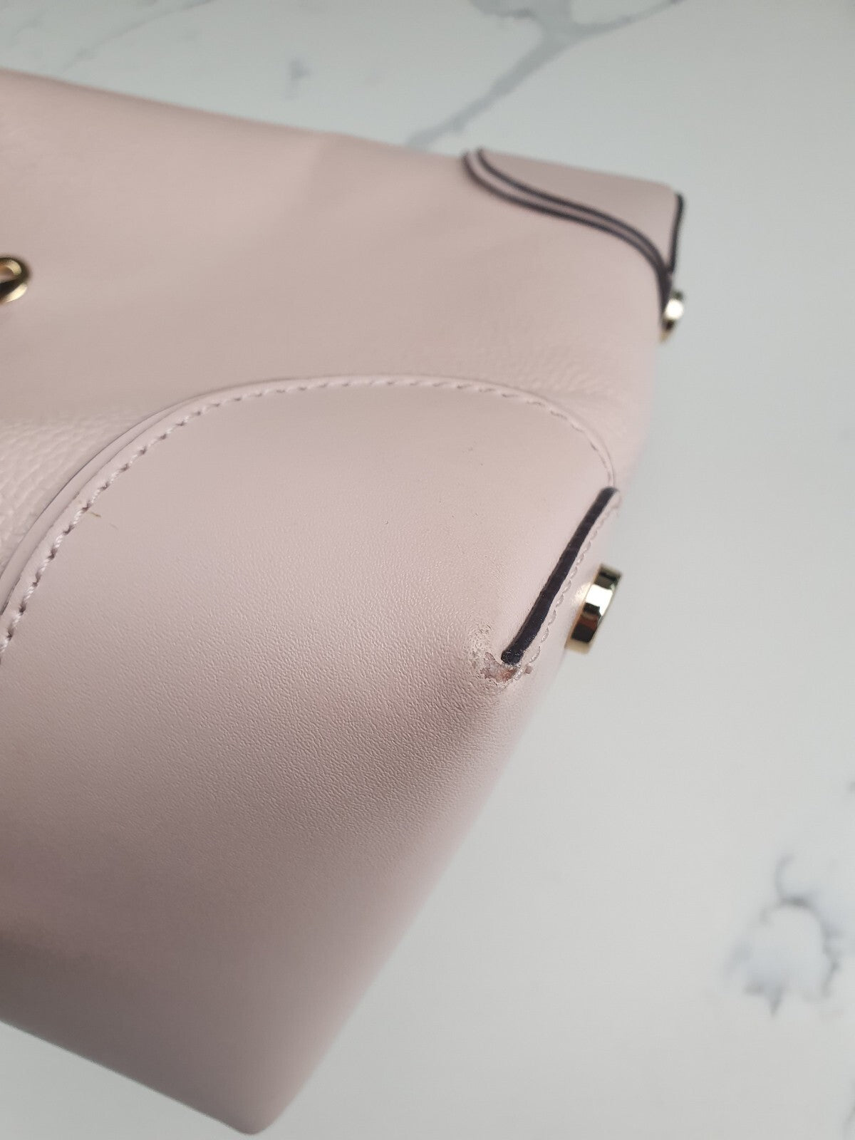 Michael Kors Blush Pink Leather Bucket Bag