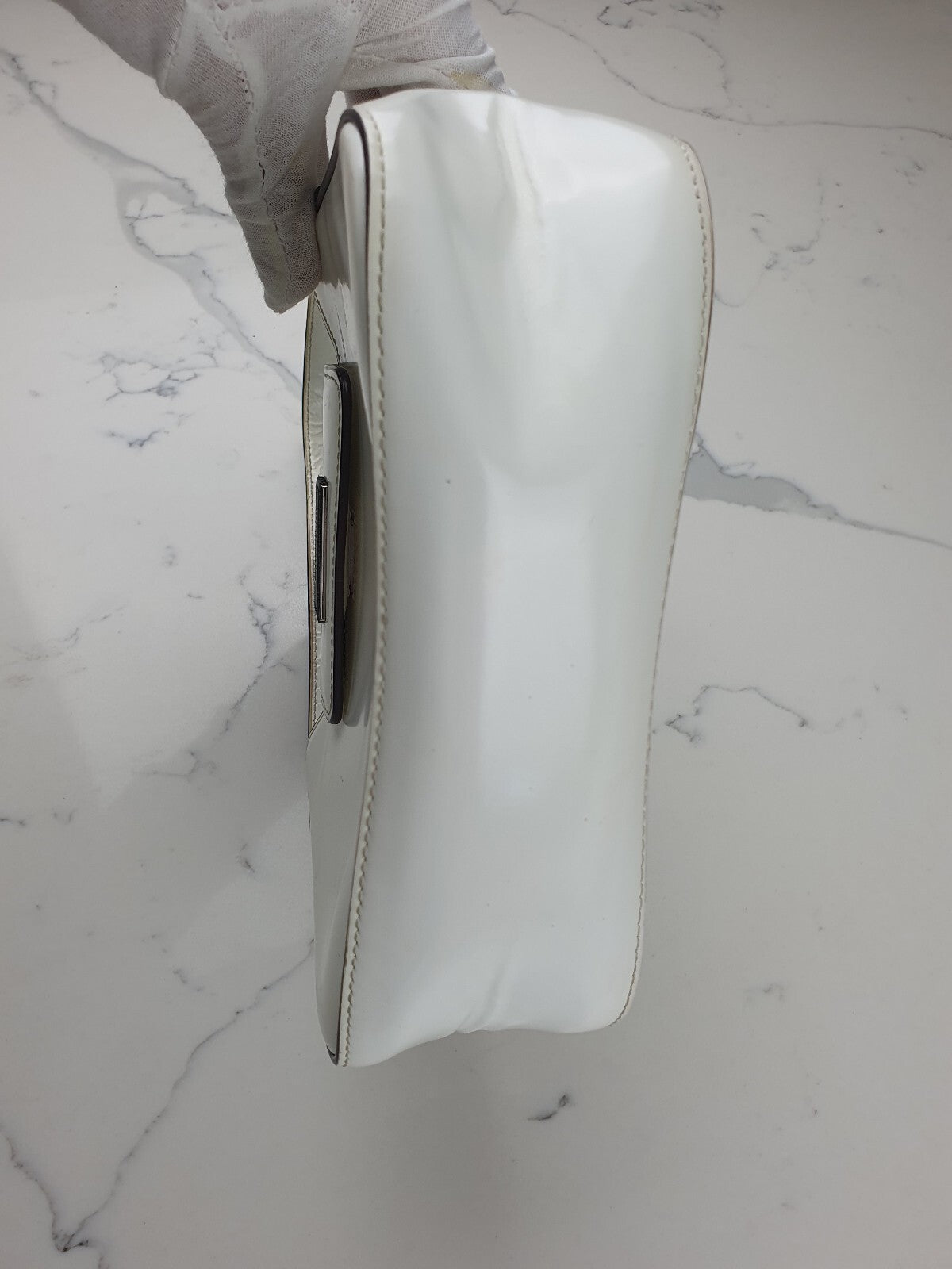 Kate Spade Cream White Patent Leather Shoulder Bag