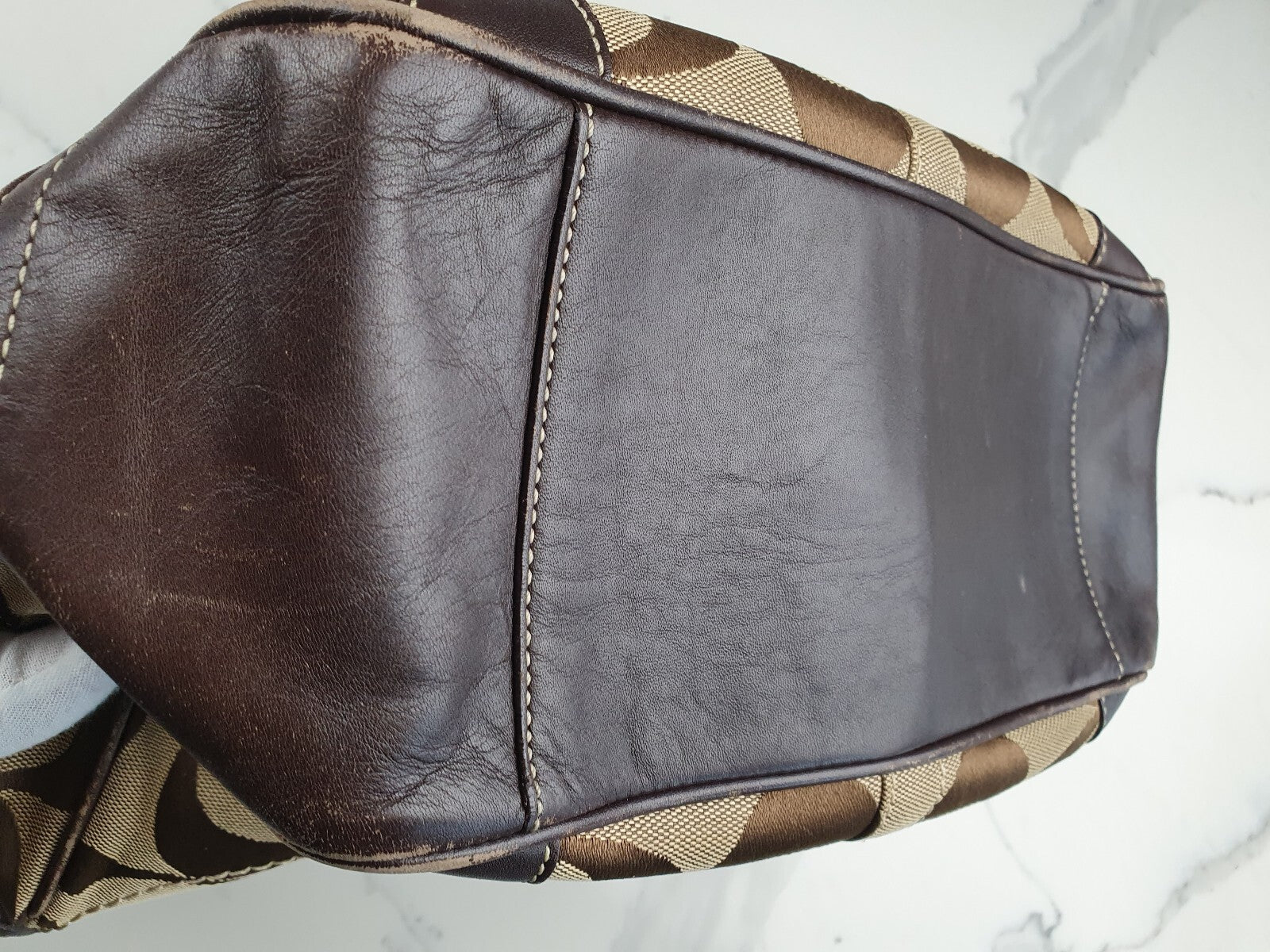 Coach Signature Canvas and Leather Tote Bag