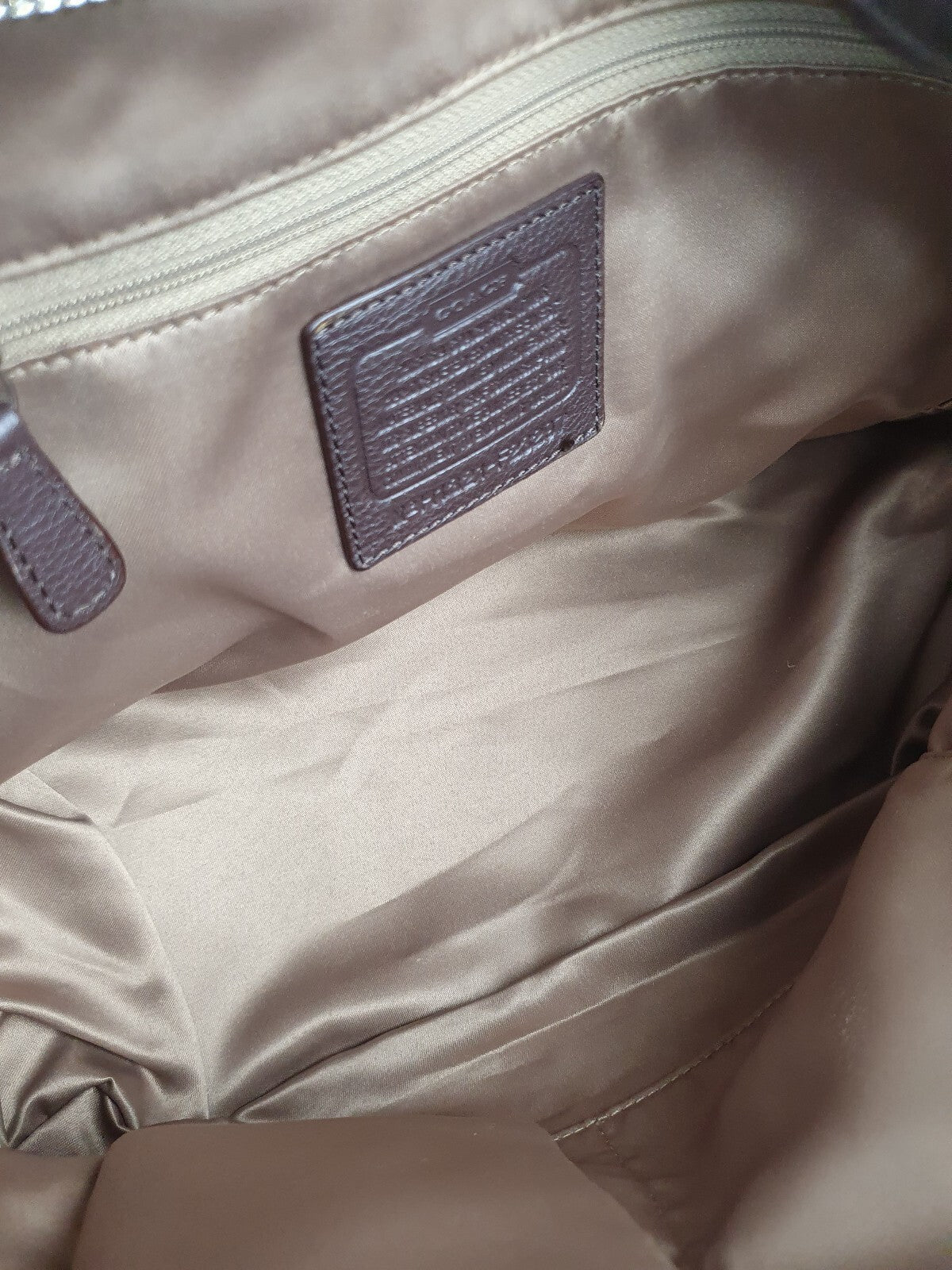 Vintage Coach Signature Canvas and Leather Shoulder Bag