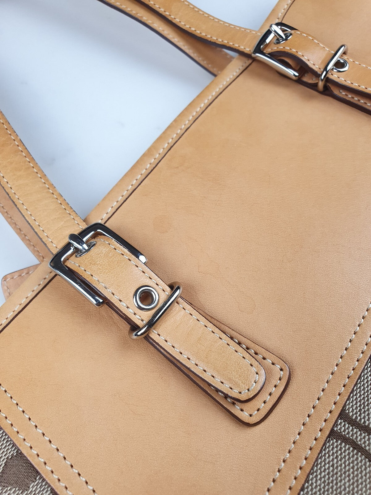 Coach Signature Canvas and Leather Tote Bag