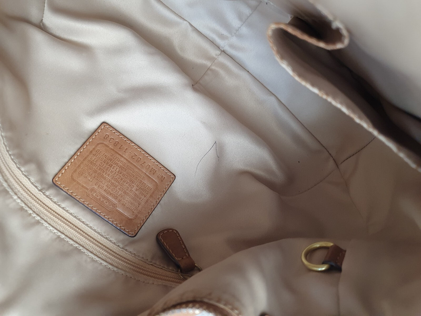 Coach Vintage Tan Leather Hobo Shoulder Bag