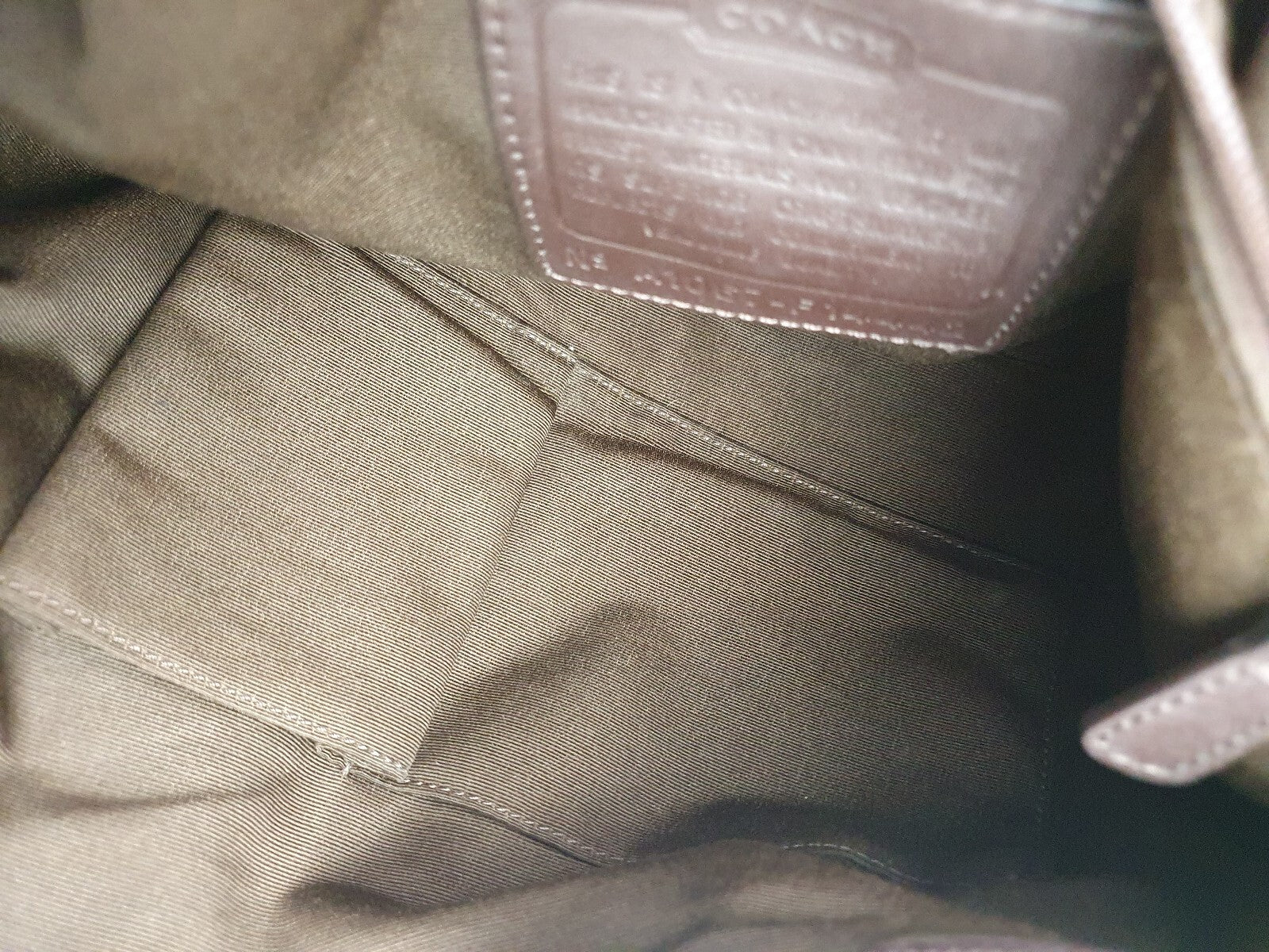 Coach Vintage Brown Leather and Canvas Shoulder Bag