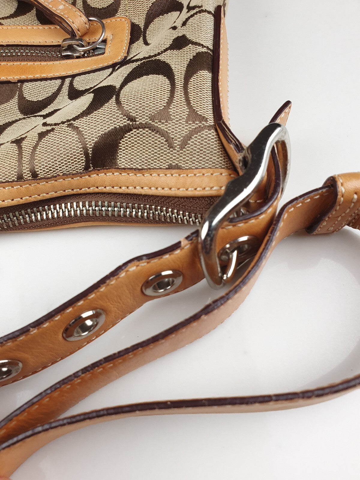 Coach Signature Canvas and Leather Crossbody Bag