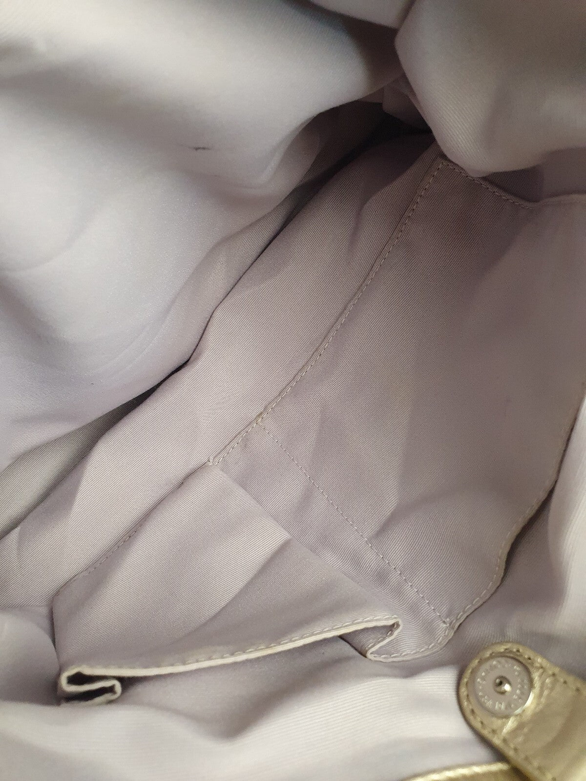 Coach White Leather Tote Bag with Metallic Gold Handles