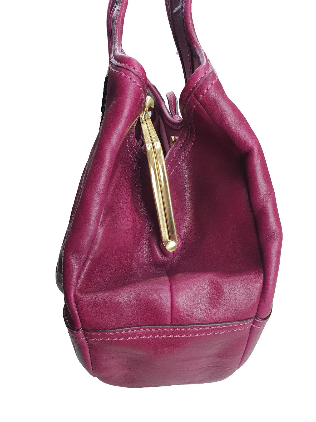 Coach Genuine Leather Purple Shoulder Bag