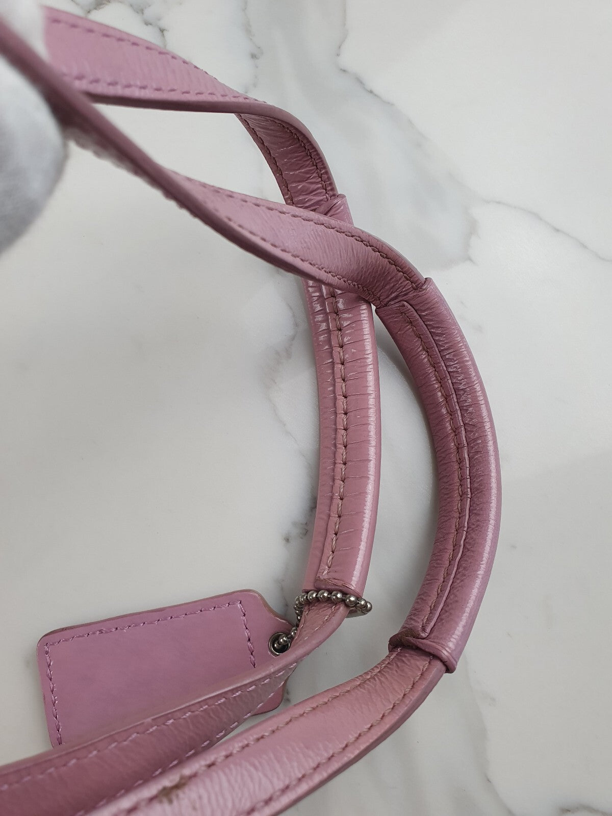 Coach Patchwork Signature Tote Bag in Pink and Beige
