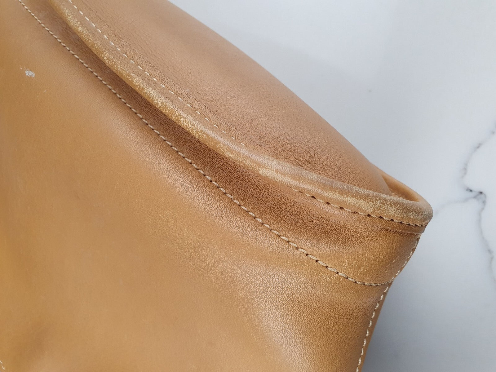 Vintage Coach Tan Leather Small Handbag 9301 made in USA