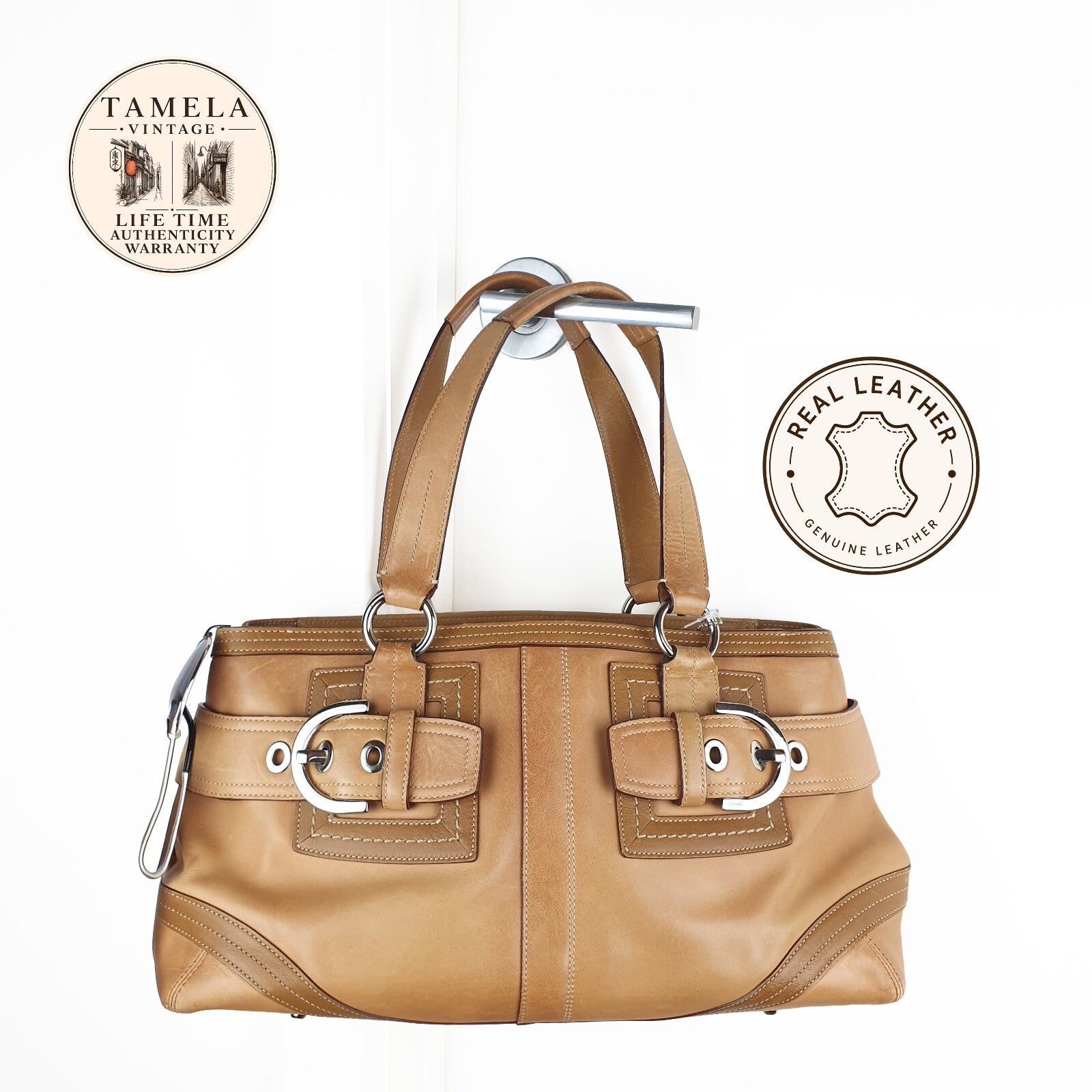Coach Natural Glove Tanned Leather Soho Tote Shoulder Bag