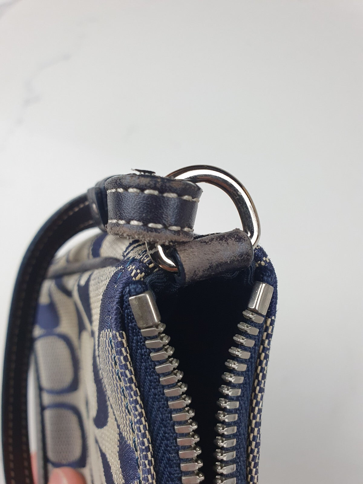 Coach Signature Canvas and Leather Small Shoulder Bag