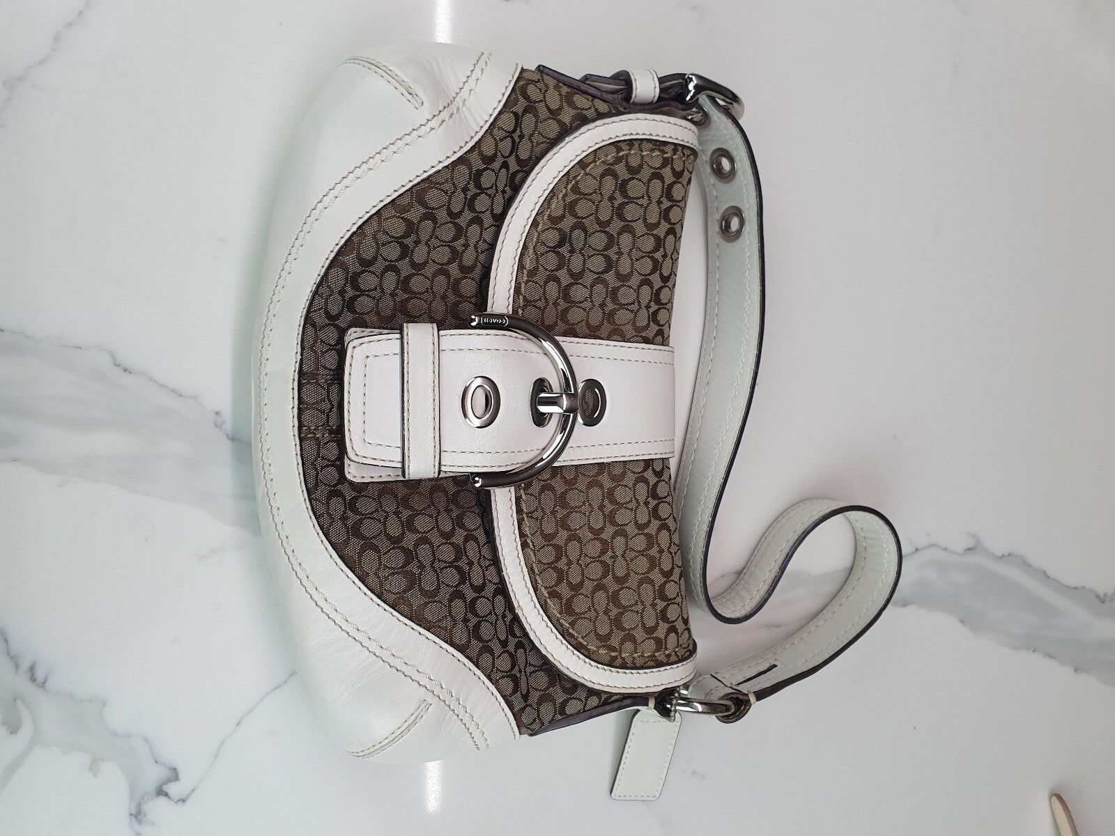 Authentic COACH One Shoulder Bag  Soho Mini Signature Canvas