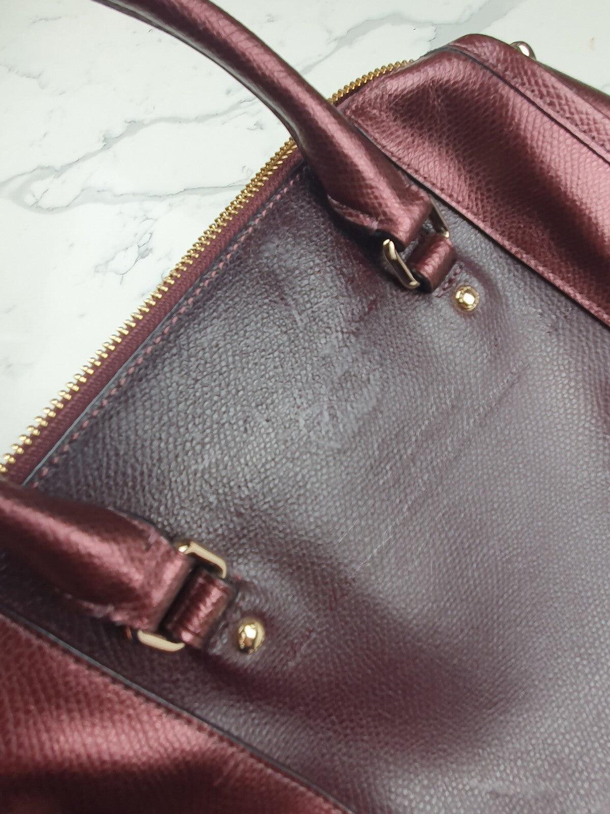 Coach Vintage Burgundy Leather Satchel Bag