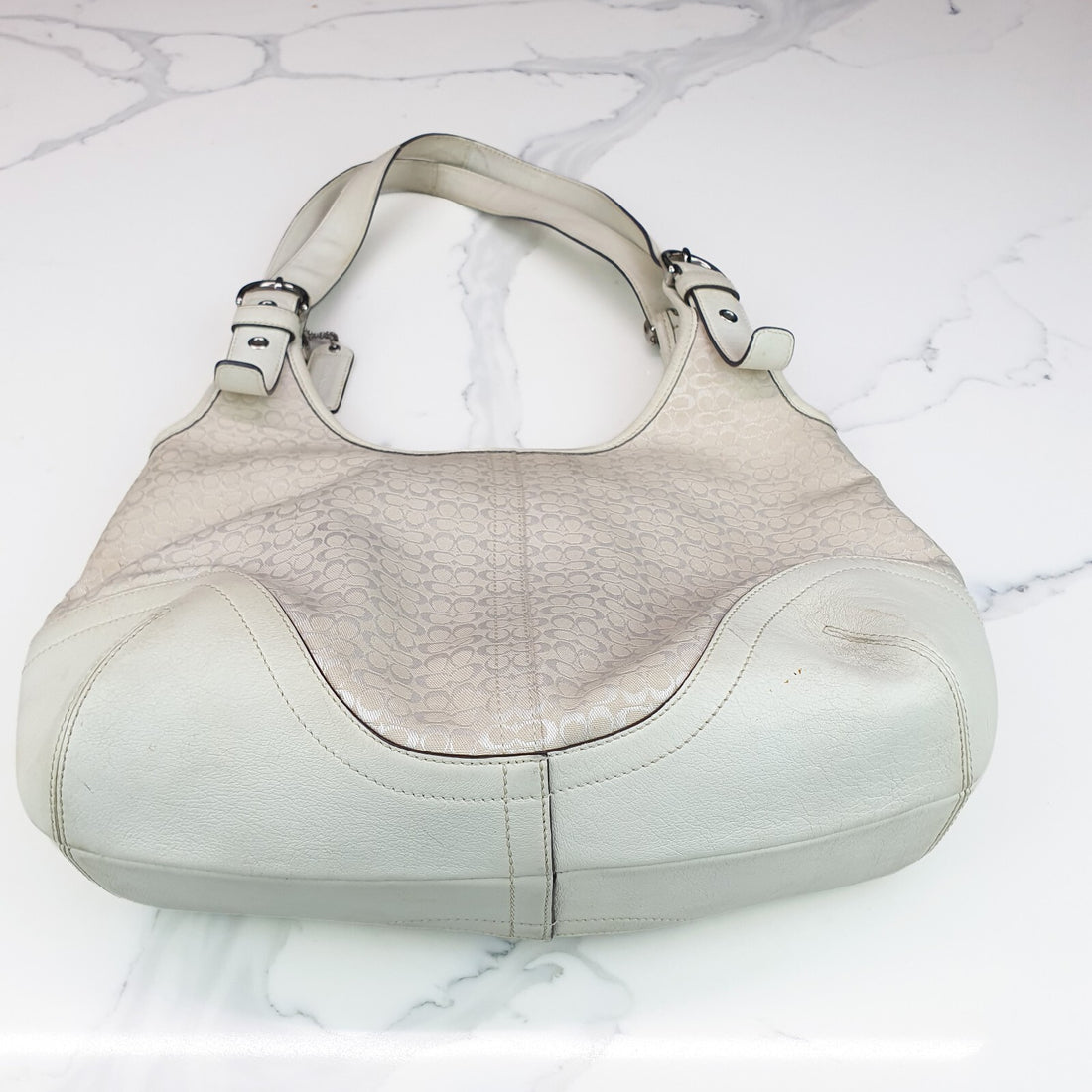 Authentic  COACH Signature 2-way Shoulder Hobo Bag