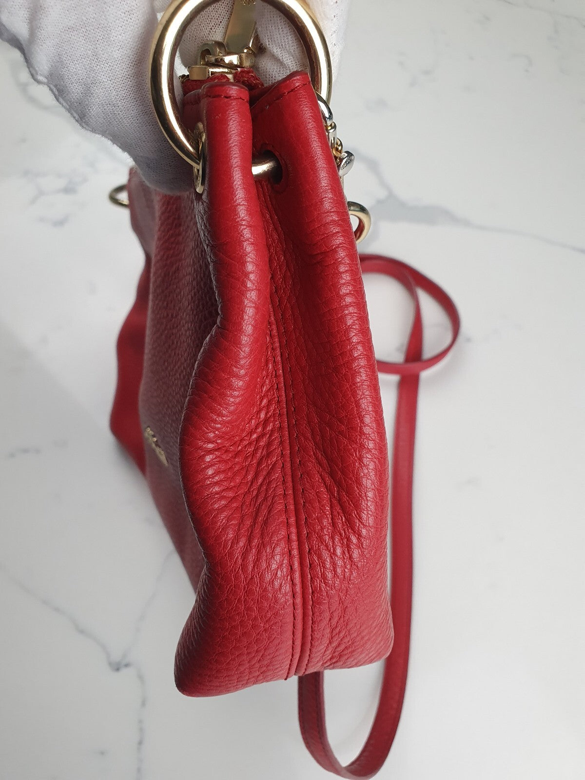 Coach Red Leather Crossbody Bag