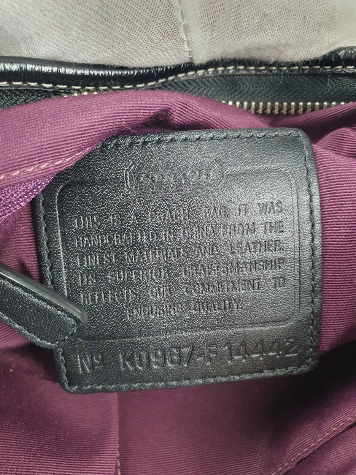 Coach Vintage Black Leather and Canvas Shoulder Bag