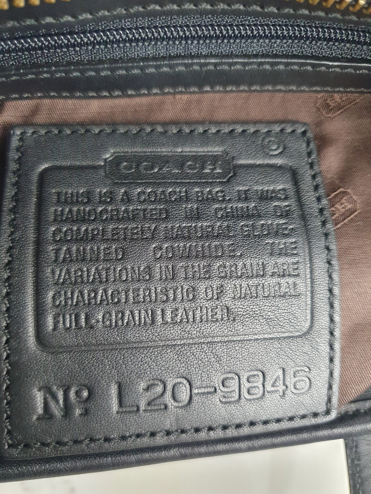 Coach Vintage Black Full-Grain Leather Shoulder Bag