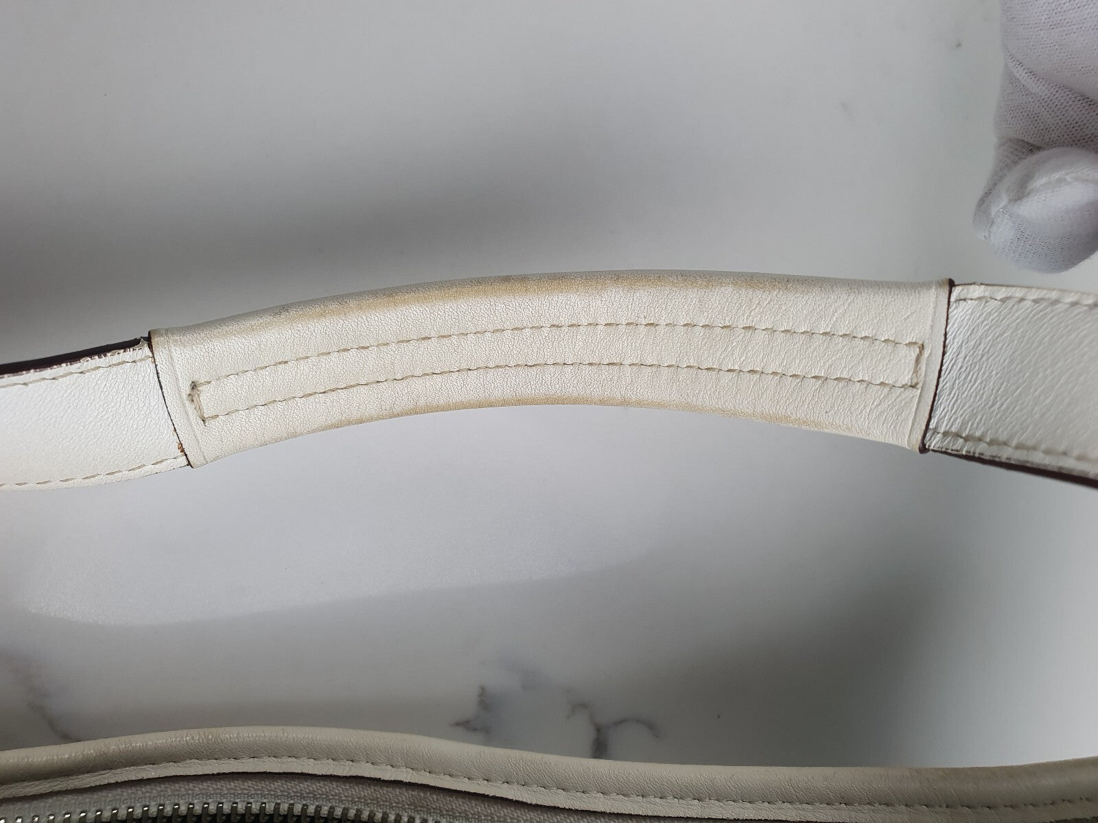 Coach Vintage Cream Signature Canvas and Leather Hobo Bag