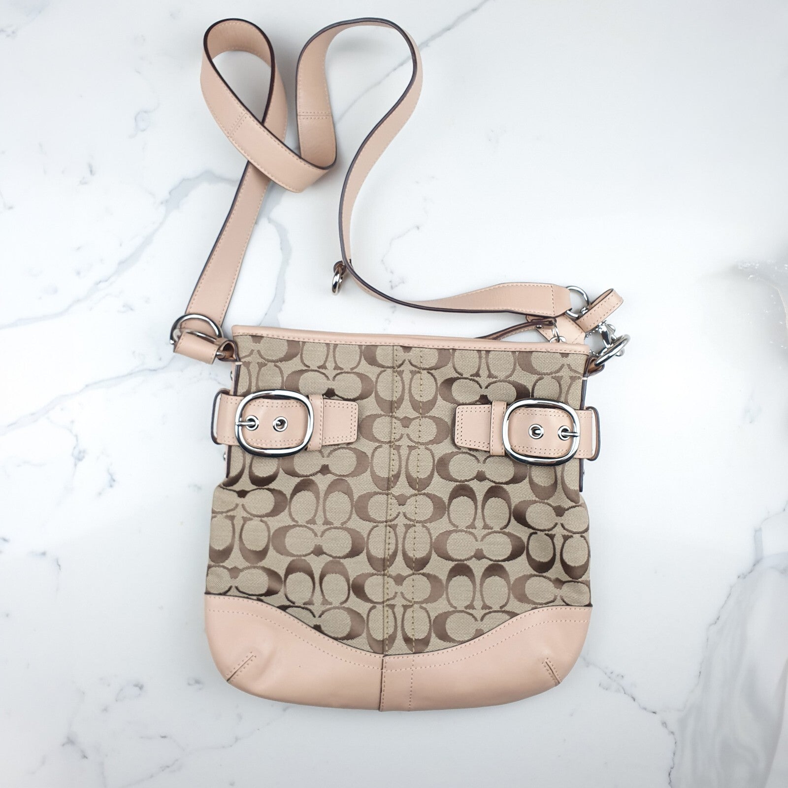 Coach Signature Canvas and Leather Crossbody Bag