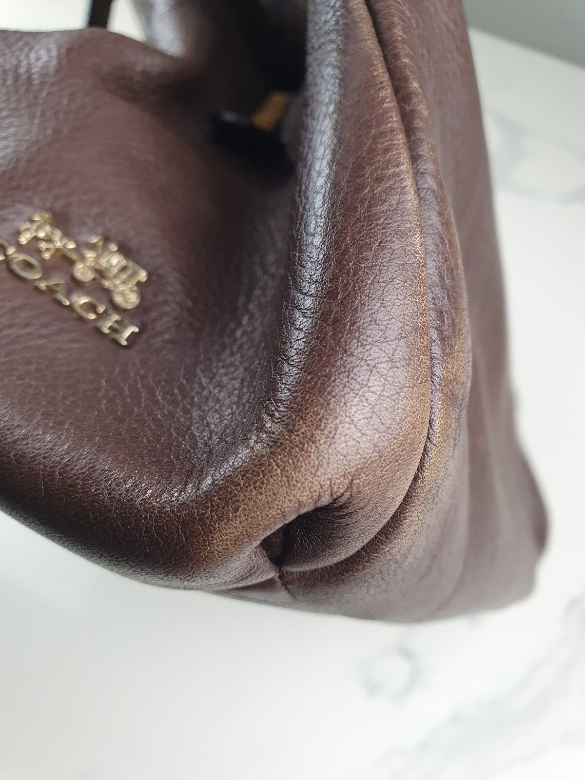 Coach Brown Leather Hobo Shoulder Bag