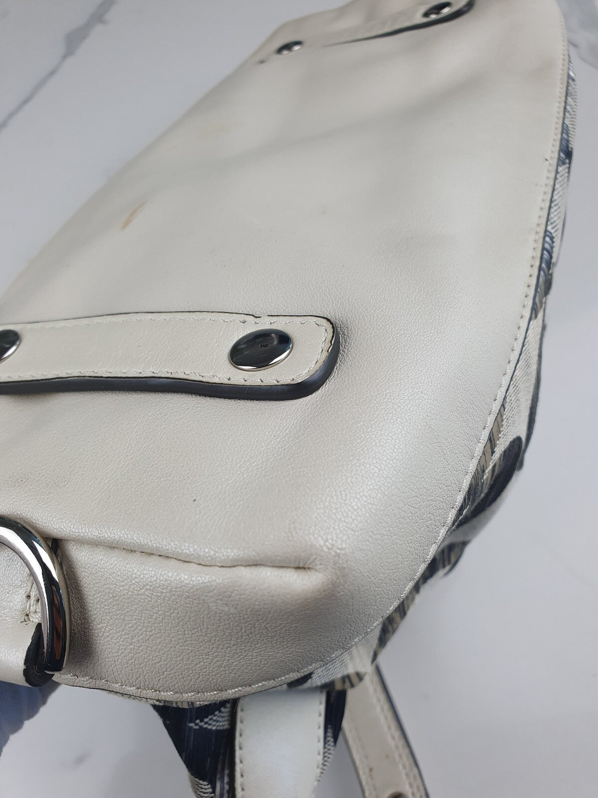 Coach Vintage Signature Canvas and Leather Satchel Hobo Bag