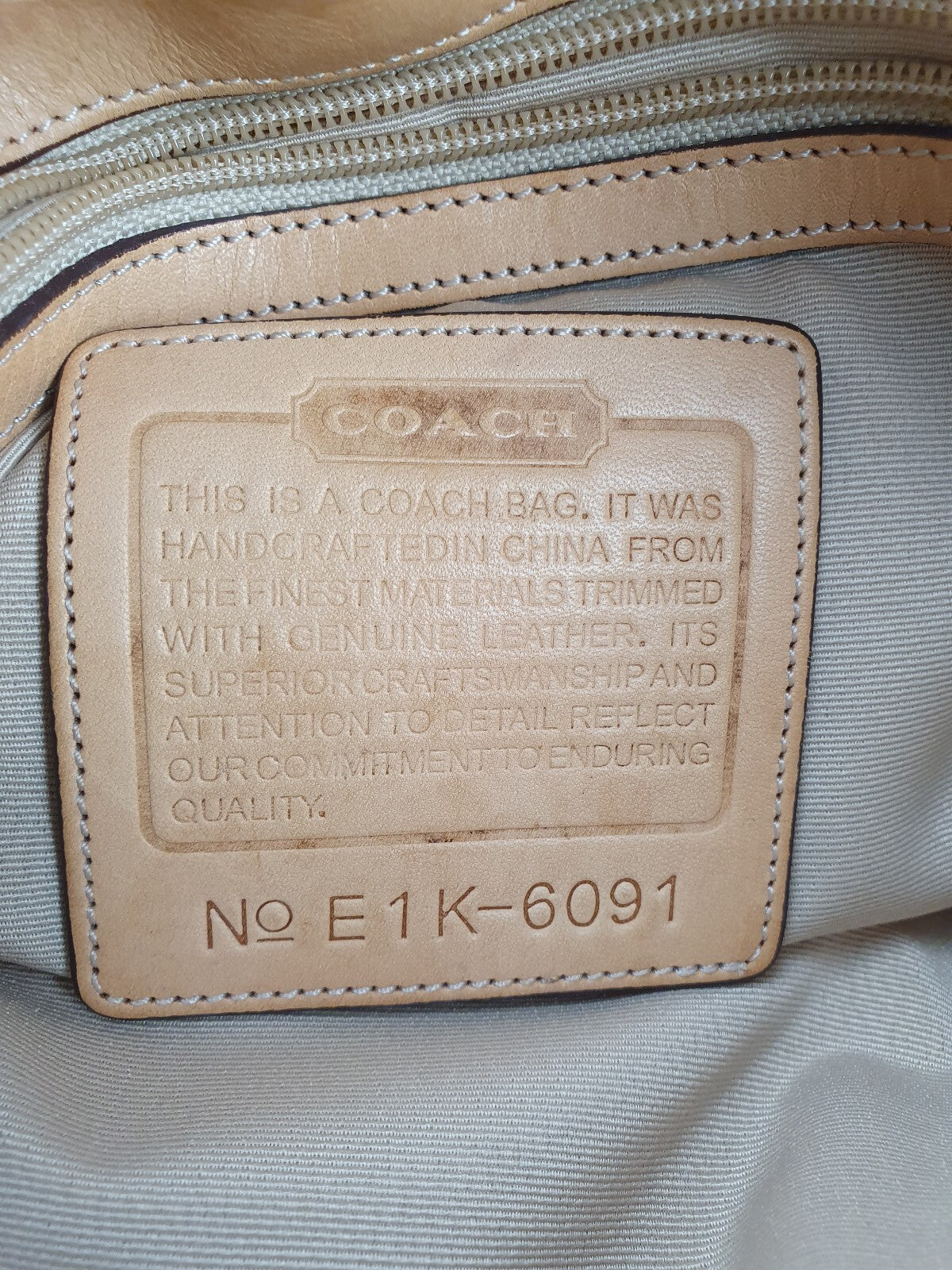 Coach Vintage Signature Canvas Shoulder Bag with Leather Trim