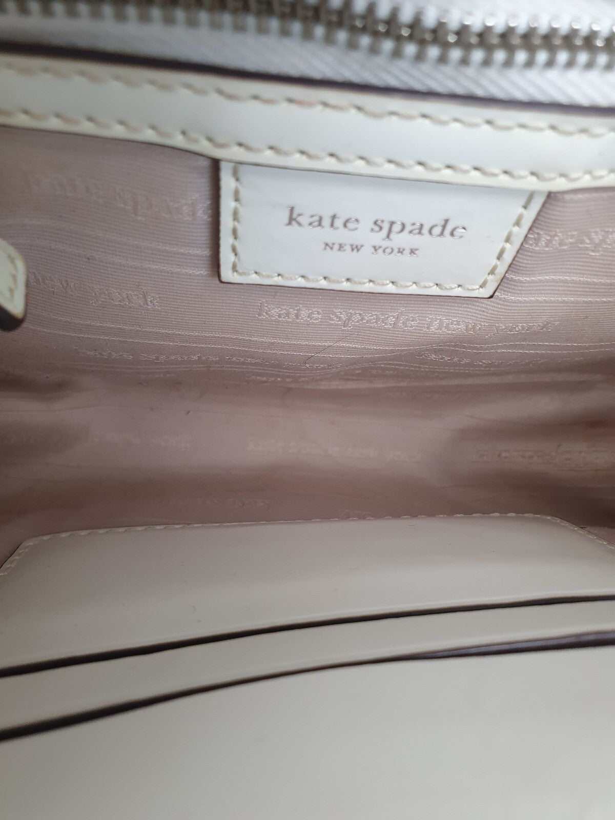 Kate Spade Cream White Patent Leather Shoulder Bag