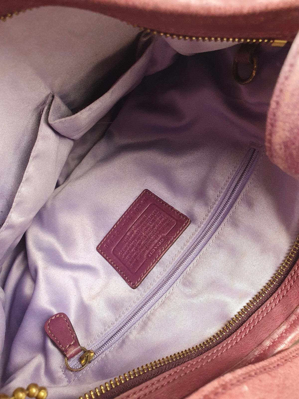 Coach Signature Canvas and Leather Crossbody Bag in Burgundy