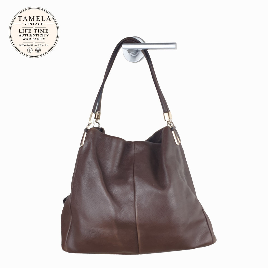 Coach Brown Leather Hobo Shoulder Bag