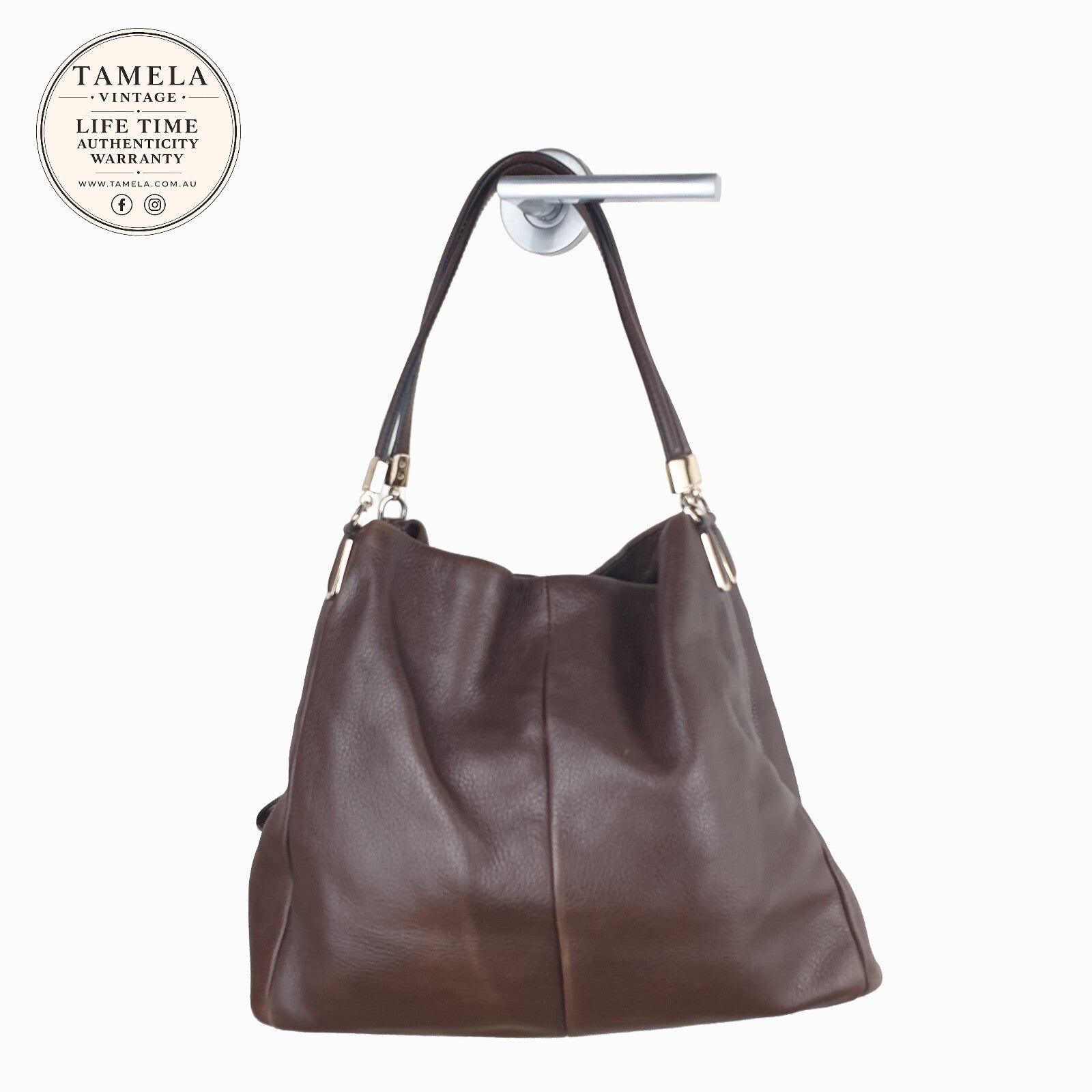 Coach Brown Leather Hobo Shoulder Bag