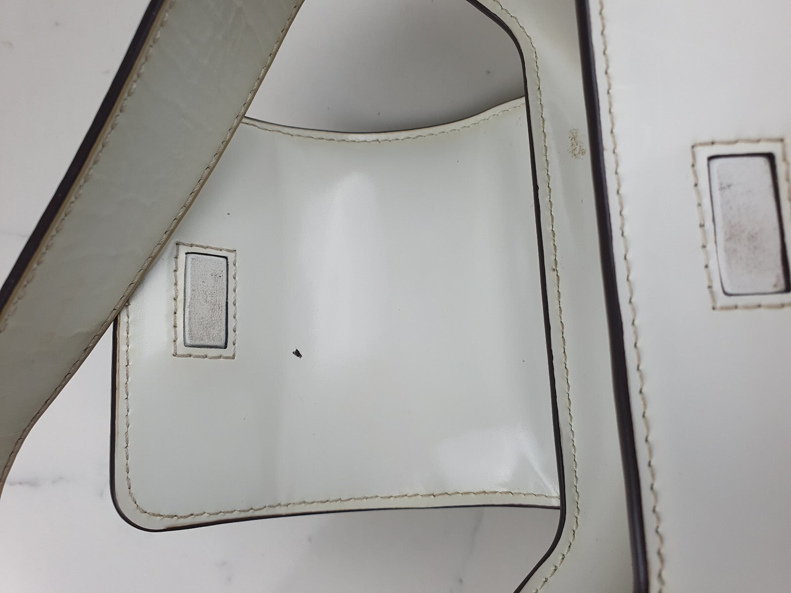 Kate Spade Cream White Patent Leather Shoulder Bag