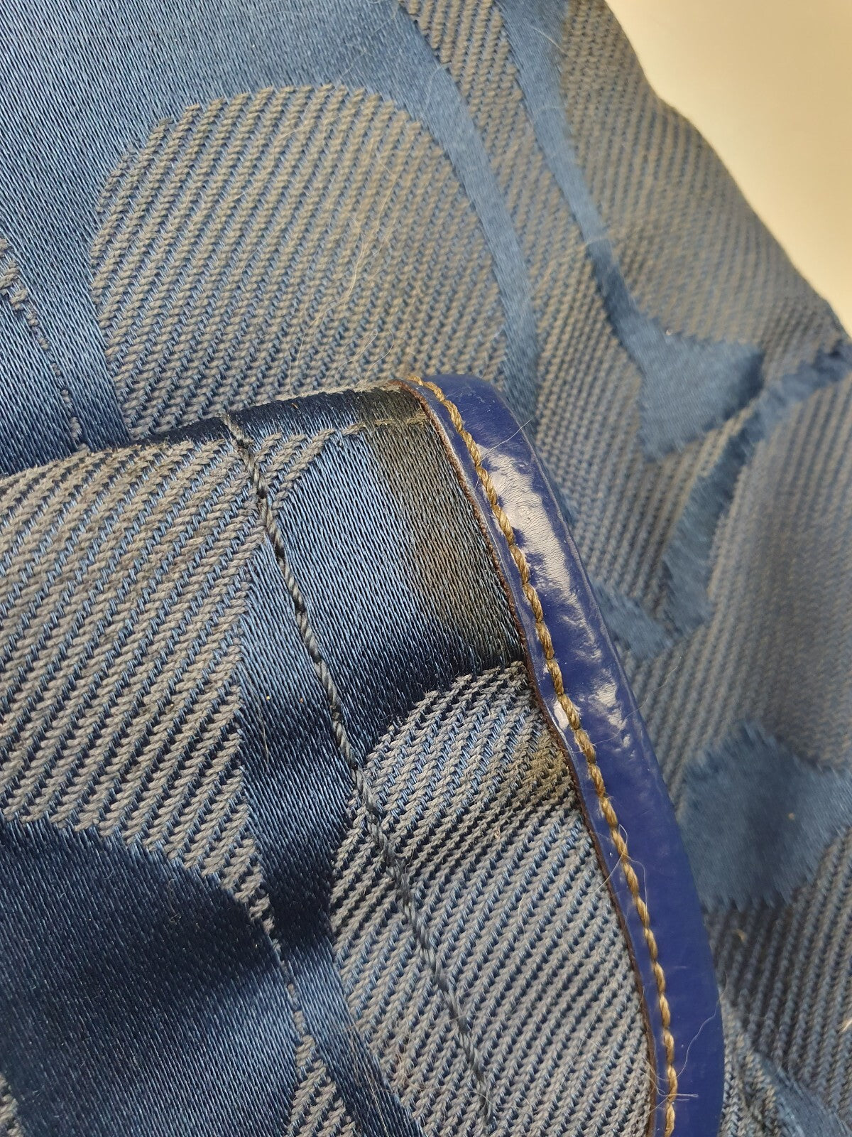 Coach Navy Blue Signature Jacquard Crossbody Bag