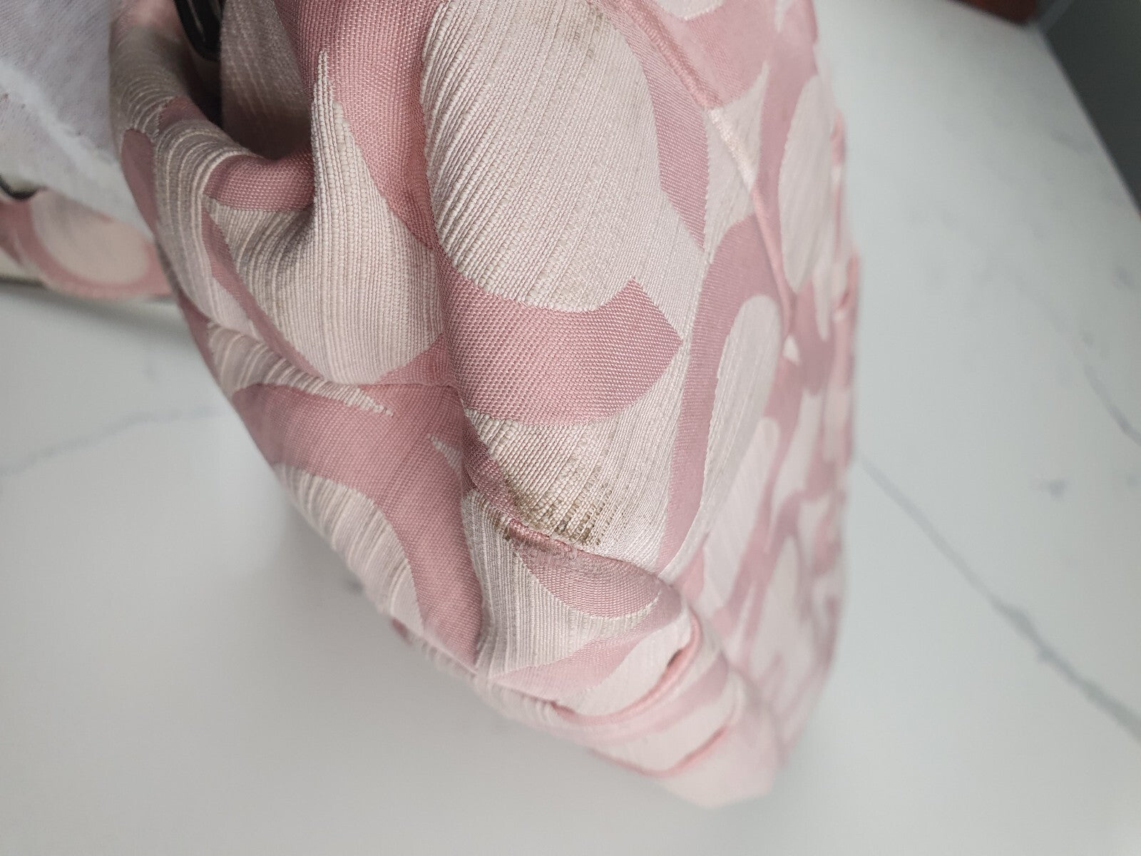 Coach Pink Signature Jacquard Shoulder Bag