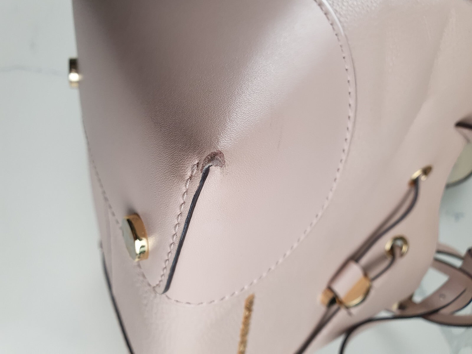 Michael Kors Blush Pink Leather Bucket Bag