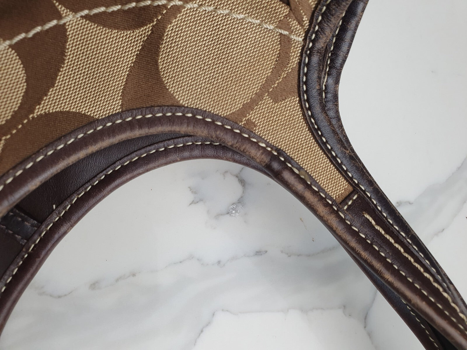 Coach Signature Canvas and Leather Tote Bag