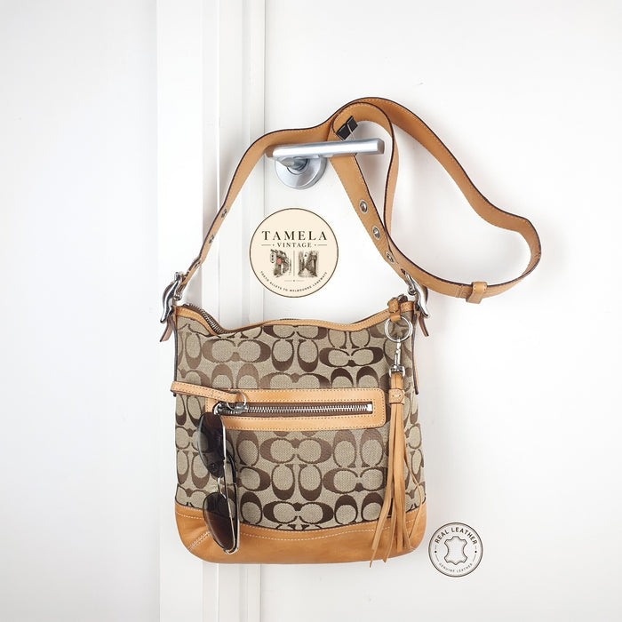Coach Signature Canvas and Leather Crossbody Bag