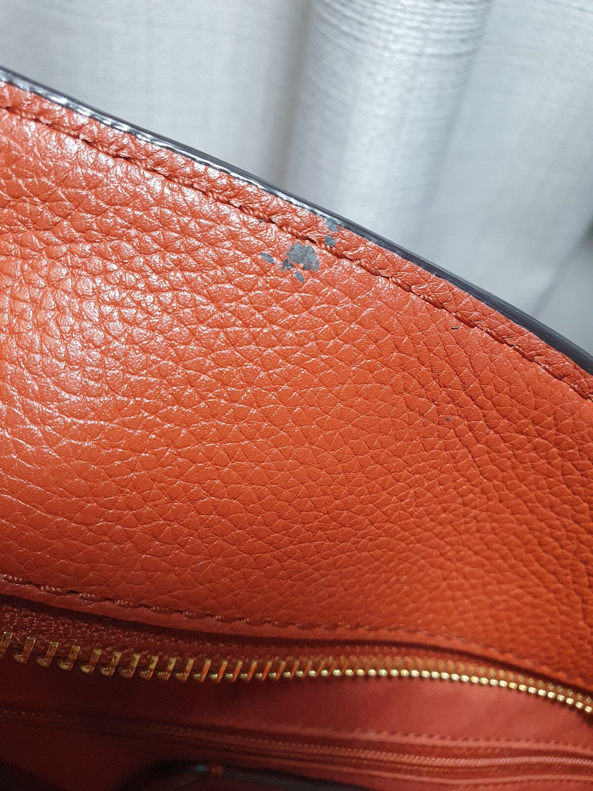 Coach Vintage Y2K Shoulder Bag in Burnt Orange Leather with Gold Chain Handles