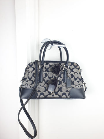 Authentic Coach 2way Signature Canvas Mini Boston Bag